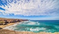 Atlantic dream bay on the west coast of Fuerteventura Playa del Viejo Rey Spain