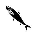 atlantic herring glyph icon vector illustration