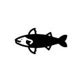 Black solid icon for Atlantic, fish and aquatic