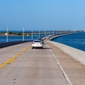 Atlantic intracoastal and highway us1. Florida Keys interstate. Royalty Free Stock Photo