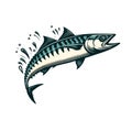 Atlantic Mackerel Fish hand drawn Royalty Free Stock Photo