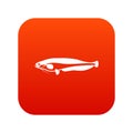 Atlantic mackerel, Scomber scombrus icon digital red