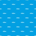 Atlantic mackerel, Scomber scombrus pattern seamless blue