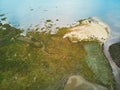 Atlantic ocean coast and estuary of Ruisseau de cires in Saint-Brice, Gironde, France