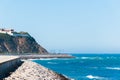 Atlantic ocean coast of Tanger city close Gibraltar strait, Morocco, Africa Royalty Free Stock Photo