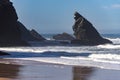 Atlantic ocean coastline on Adraga Beach