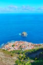 Atlantic Ocean and Garachico town on the coast of Tenerife