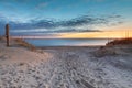 Atlantic Ocean Outer Banks Sunrise from Beach Access Royalty Free Stock Photo