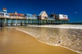 The Atlantic Ocean and pier in Old Orchard Beach, Maine.