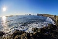 Atlantic Ocean and rocky south coast Iceland Royalty Free Stock Photo