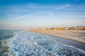 The Atlantic Ocean and shore in Ventnor City, New Jersey Royalty Free Stock Photo