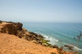 Atlantic ocean, spanish seashoore, rocks. Beauriful seascape Royalty Free Stock Photo