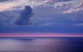 Atlantic Ocean sunset landscape, Cantabrian Coast Royalty Free Stock Photo