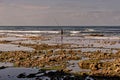 Seafishing at the beach of Legzira; Morocco Royalty Free Stock Photo