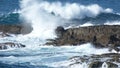 Atlantic Ocean waves on a beach in Cornwall UK Royalty Free Stock Photo