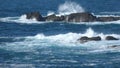 Atlantic Ocean waves on a beach in Cornwall UK Royalty Free Stock Photo