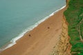 Atlantic Ocean waves come rolling in on a beach in England UK Royalty Free Stock Photo