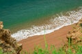 Atlantic Ocean waves come rolling in on a beach in England UK Royalty Free Stock Photo