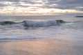 Atlantic Ocean waves crashing ashore onto the beach Royalty Free Stock Photo