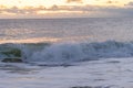 Atlantic Ocean waves crashing ashore onto the beach Royalty Free Stock Photo