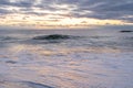 Atlantic Ocean waves crashing ashore onto the beach Royalty Free Stock Photo