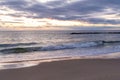 Atlantic Ocean waves crashing ashore onto the beach Royalty Free Stock Photo