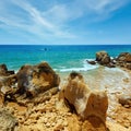 Atlantic rocky coast view (Algarve, Portugal