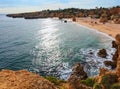 Atlantic rocky coast view Algarve, Portugal.