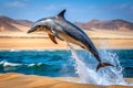 Atlantic Spotted Dolphin runs desert