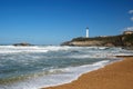 Atlantic waves surging towards coas near Biarritz. Royalty Free Stock Photo