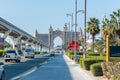 Atlantis Hotel, a luxury hotel resort located at the apex of the Palm Jumeirah island in Dubai of the United Arab Emirates Royalty Free Stock Photo