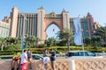 Atlantis Hotel, a luxury hotel resort located at the apex of the Palm Jumeirah island in Dubai of the United Arab Emirates Royalty Free Stock Photo