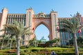 Atlantis Hotel, a luxury hotel resort located at the apex of the Palm Jumeirah island in Dubai of the United Arab Emirates Royalty Free Stock Photo