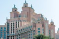 Atlantis Hotel, a luxury hotel resort located at the apex of the Palm Jumeirah island in Dubai of the United Arab Emirates Royalty Free Stock Photo