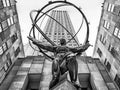 Atlas - bronze statue in front of Rockefeller Center in Midtown Manhattan, New York City, USA