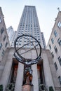 Atlas - bronze statue in front of Rockefeller Center in Midtown Manhattan, New York City, USA