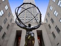 Atlas bronze statue in Rockefeller Center, Manhattan, NY, USA