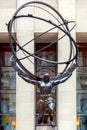 Atlas, a bronze statue in Rockefeller Center, Midtown Manhattan, New York, USA