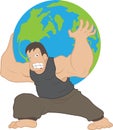 Atlas carrying earth Royalty Free Stock Photo