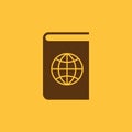 Atlas and globe icon. vector design. Geography, Atlas symbol. web. graphic. JPG. AI. app. logo. object. flat. image