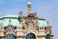 Atlas god statue holding sphere on shoulders, Wallpavillon, Zwinger, Dresden Royalty Free Stock Photo