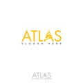 Atlas letter design element minimal logo design Royalty Free Stock Photo