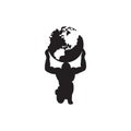 Atlas lifts globe logo design template Royalty Free Stock Photo