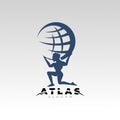 Atlas logos, Abstract people logo mythology Royalty Free Stock Photo