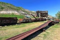 Atlas Mine National Historic Site with Coal Mining Equipment and Tipple at East Coulee, Alberta, Canada Royalty Free Stock Photo