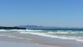 Atlas mountains in Morroco view from Europe - Tarifa beach Royalty Free Stock Photo