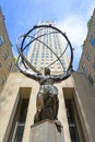 Atlas Statue in Rockefeller Center, Manhattan, NY, USA