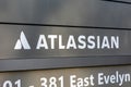 Atlassian logo at Silicon Valley headquarters an Australian multinational enterprise software company Royalty Free Stock Photo