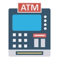 Atm, atm machine Color Vector icon which can be easily modified or edited Royalty Free Stock Photo