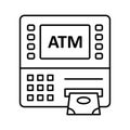 Atm, atm machine Vector icon which can easily modify Royalty Free Stock Photo